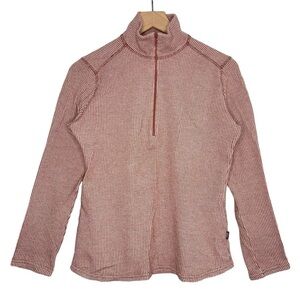 Woolrich Half Zip Pullover Small Checkered Jacquard Woven Canoe Run Mid Layer